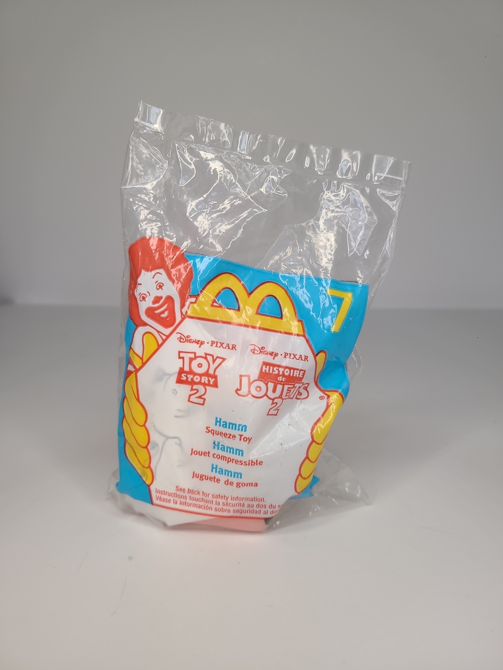 1999 MC DONALD'S HAPPY MEAL TOY STORY 2 HAMM Squeeze Toy #7 NEW